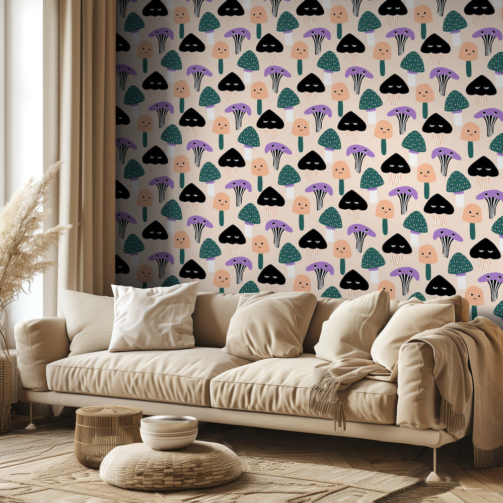Magic Mushrooms (pattern design) | Wallpaper