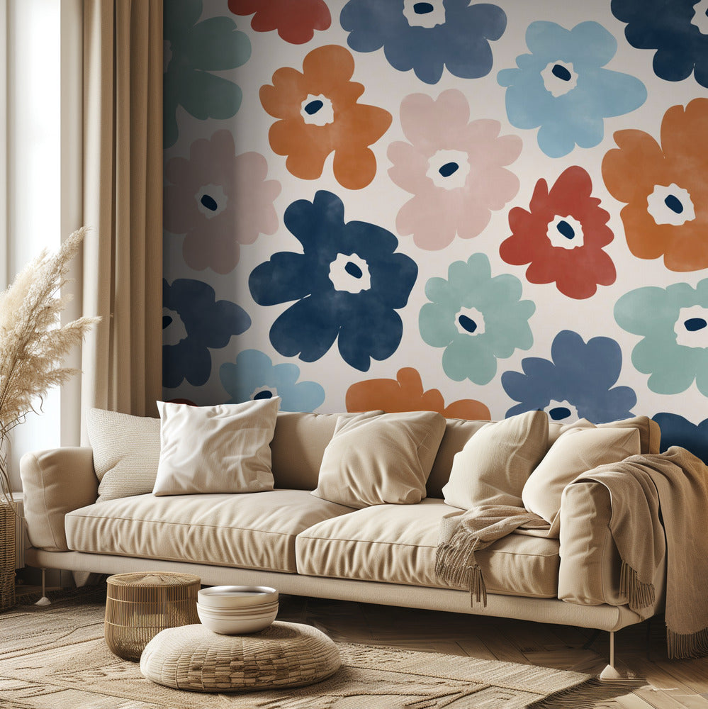 Motif floral coloré | Papier Peint Photo