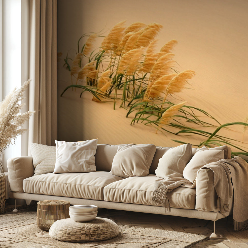 Pampas Grass in Sand Dune | Wallpaper