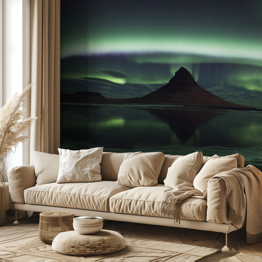 Aurore de Kirkjufell | Papier Peint Photo
