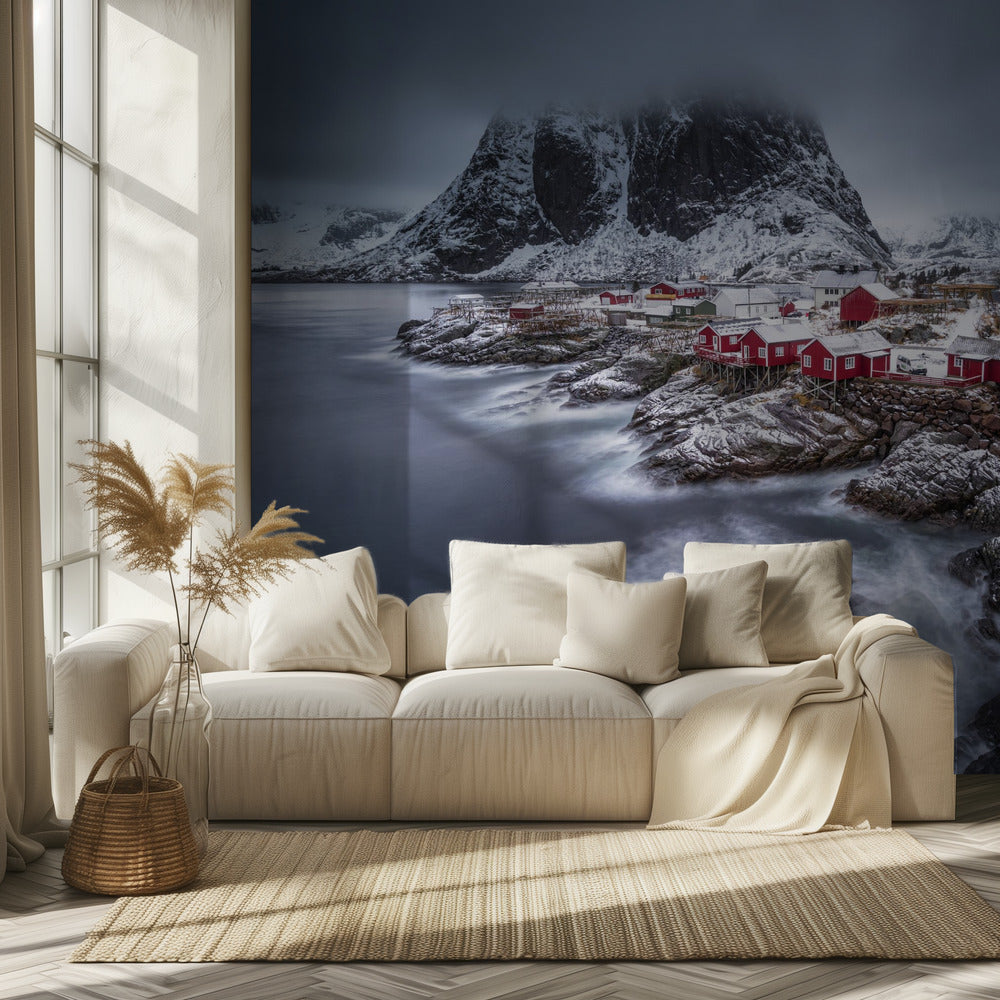 vinter Lofoten | Fototapet