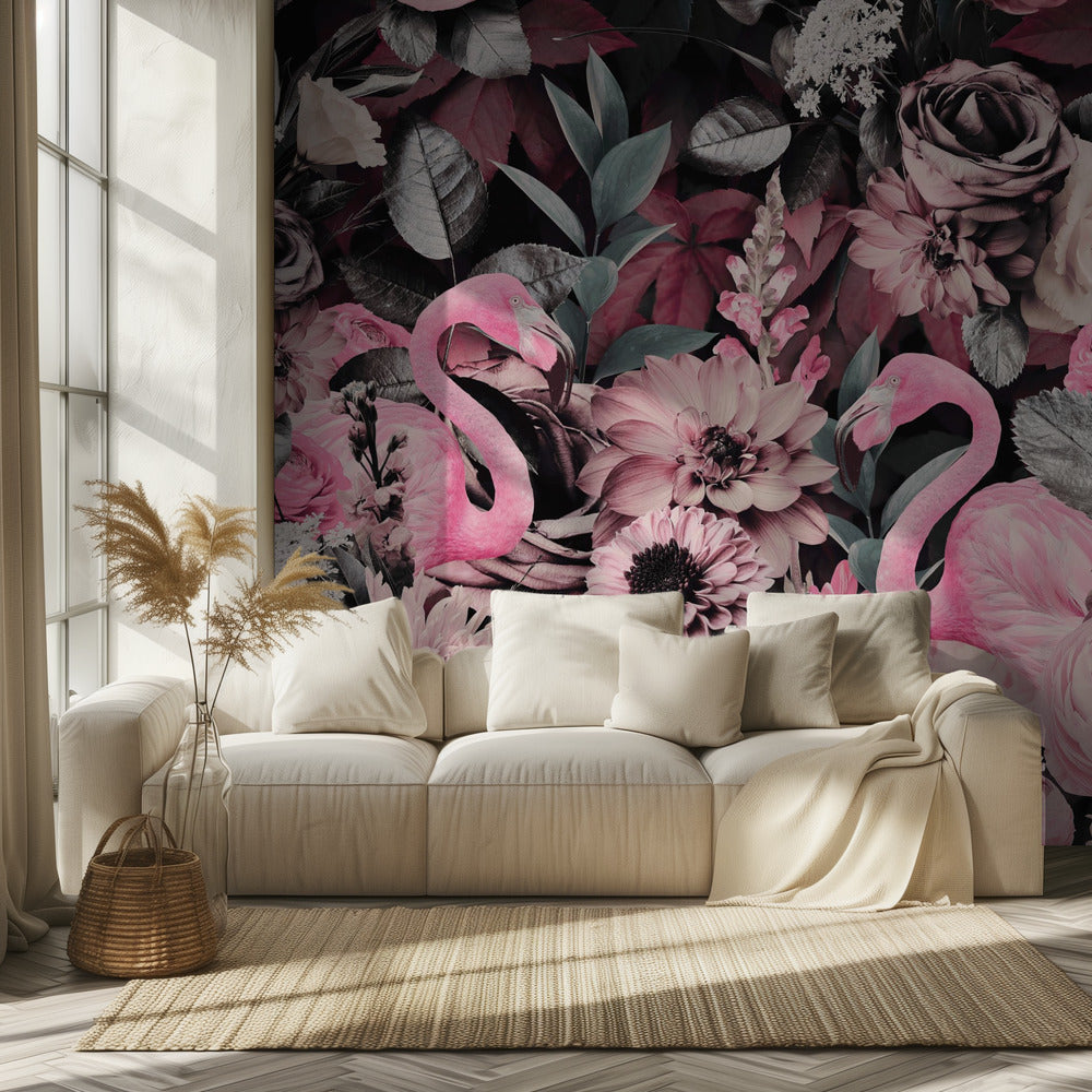 Flamingoträdgården nr 2 | Fototapet
