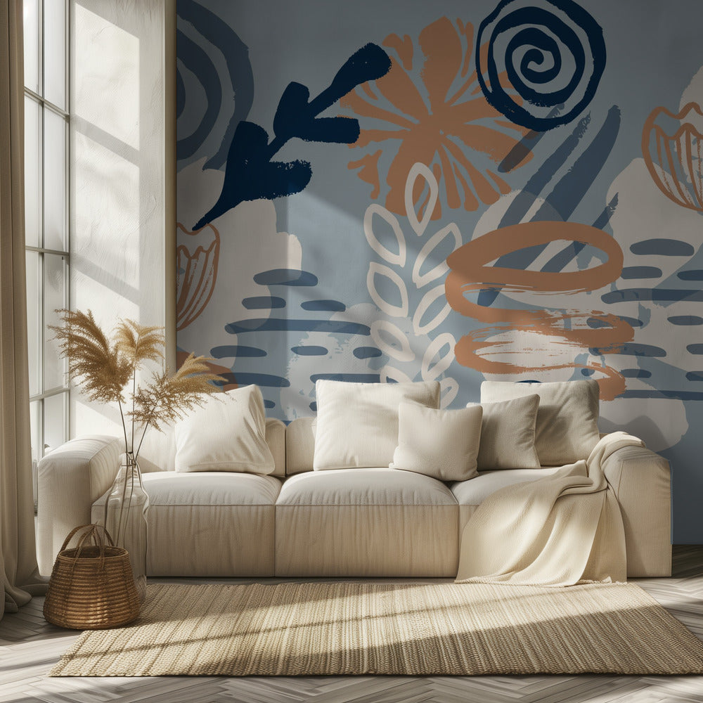 Scandia Herb_Blue | Fototapeter