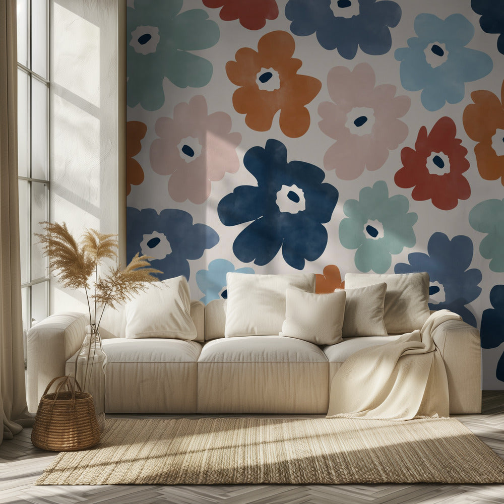 Motif floral coloré | Papier Peint Photo
