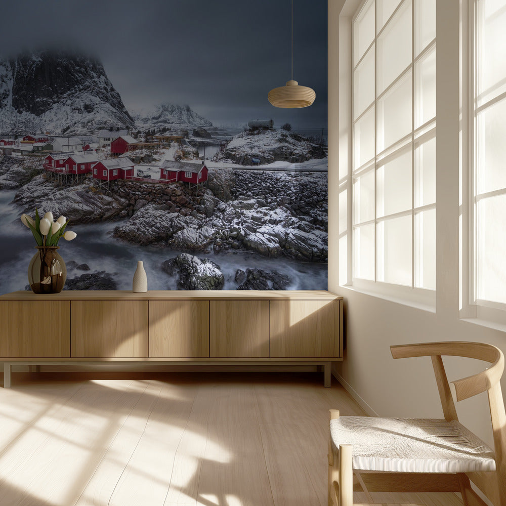 vinter Lofoten | Fototapet