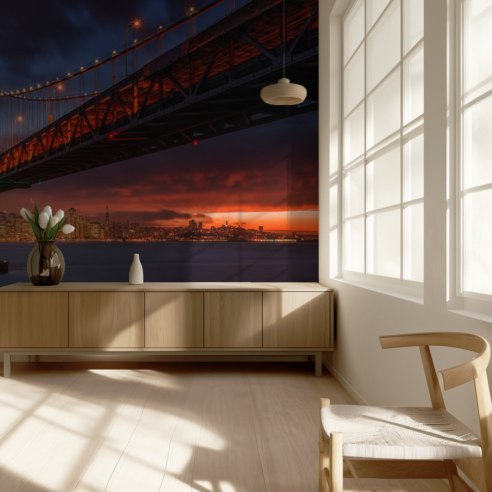Bay Bridge bei Nacht | Fototapeten