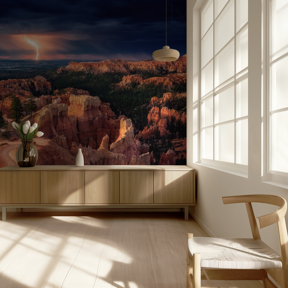 Fulmini sopra il Bryce Canyon | Carta da Parati Fotografica