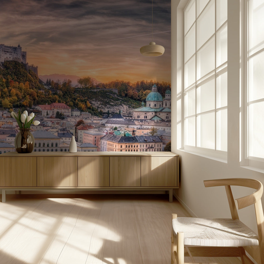 Salzburgo en colores de otoño | Papel Pintado Fotográfico