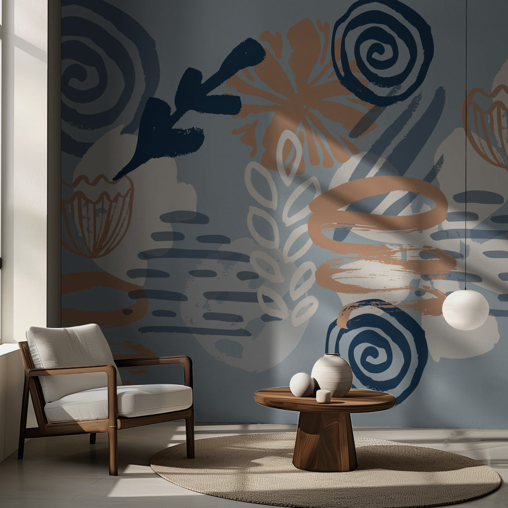 Scandia Herb_Blue | Fototapeter