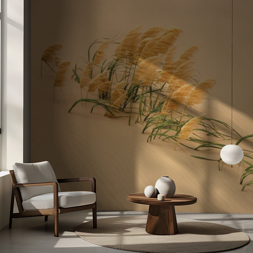 Pampas Grass in Sand Dune | Wallpaper