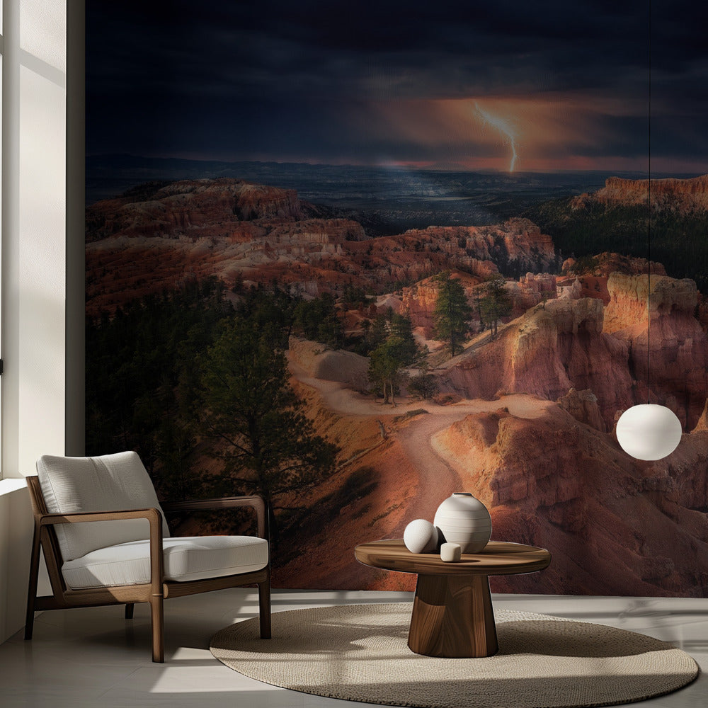 Fulmini sopra il Bryce Canyon | Carta da Parati Fotografica
