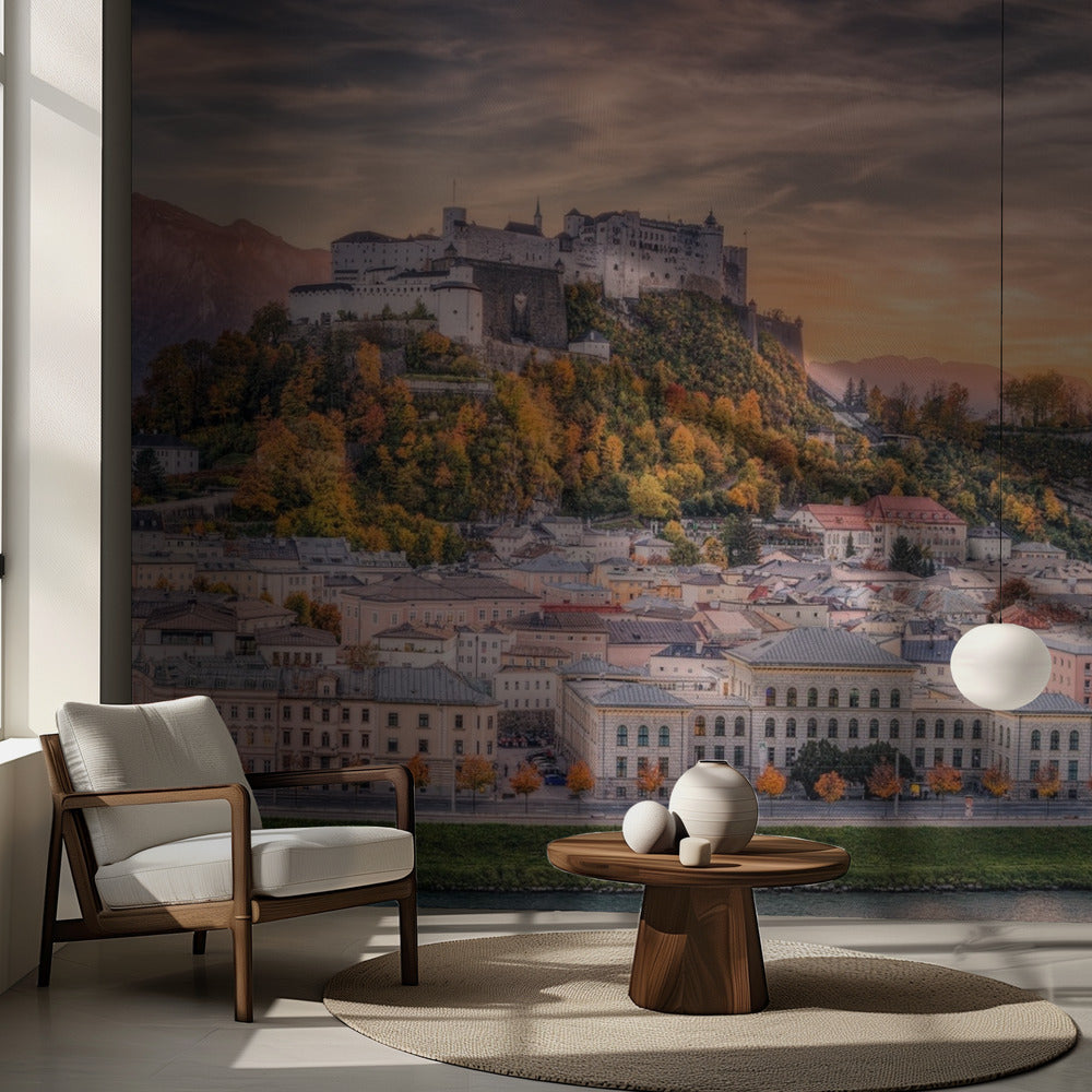 Salzburgo en colores de otoño | Papel Pintado Fotográfico