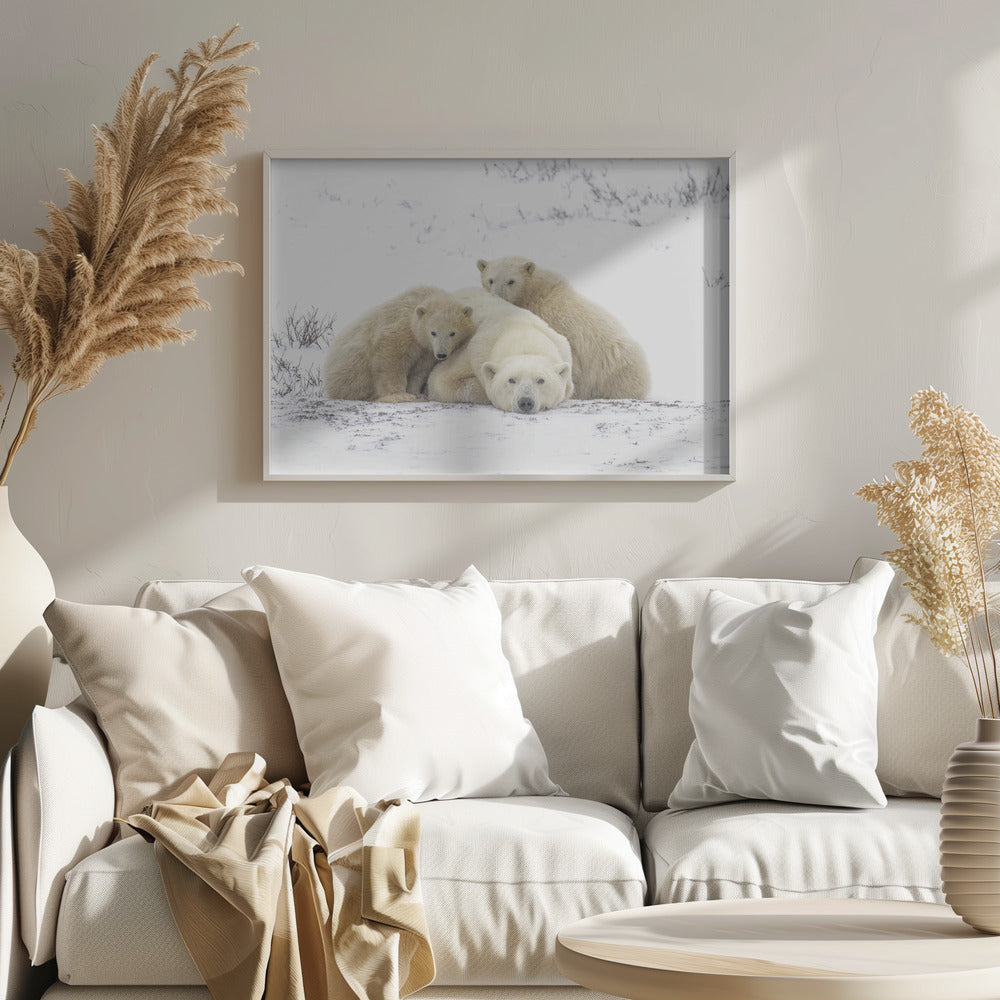 Family Portrait Snowing 8455 | Poster