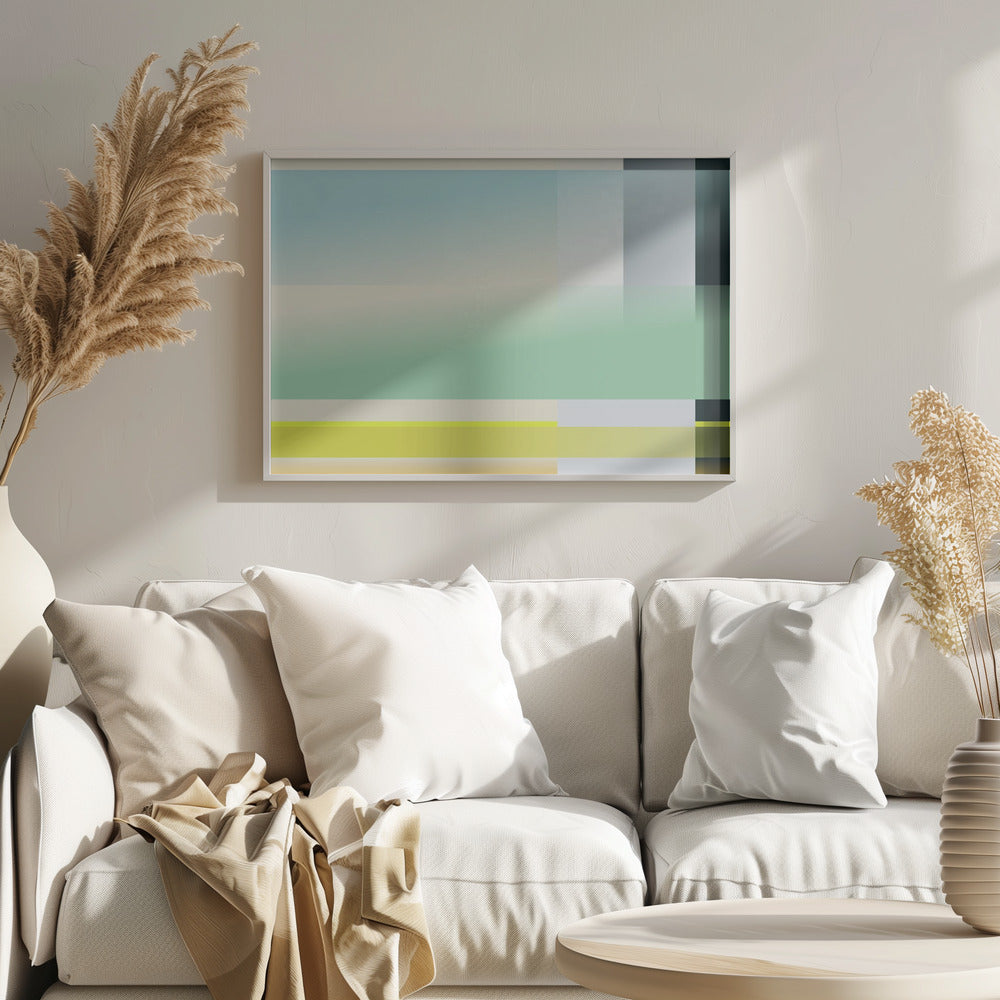 mellow anticipation modern bauhaus geomtric   mellow anticipation modern bauhaus geomtric horizontal format | Poster