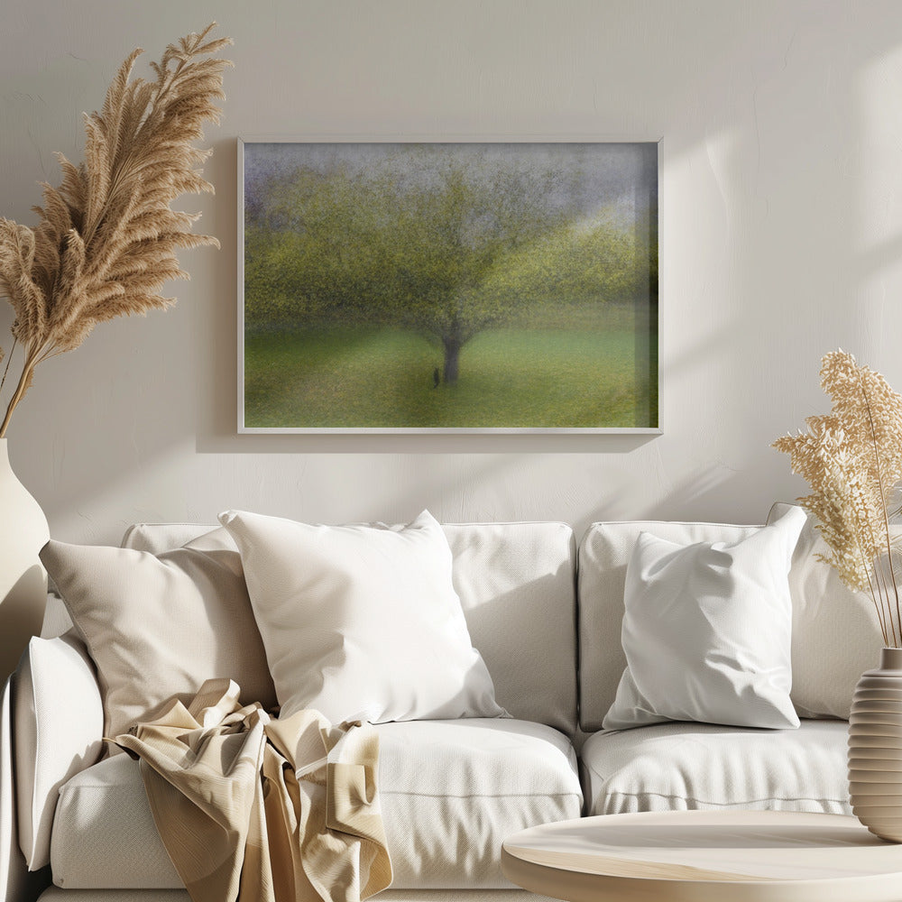 Die Katze am Baum | Poster - Kunstdruck