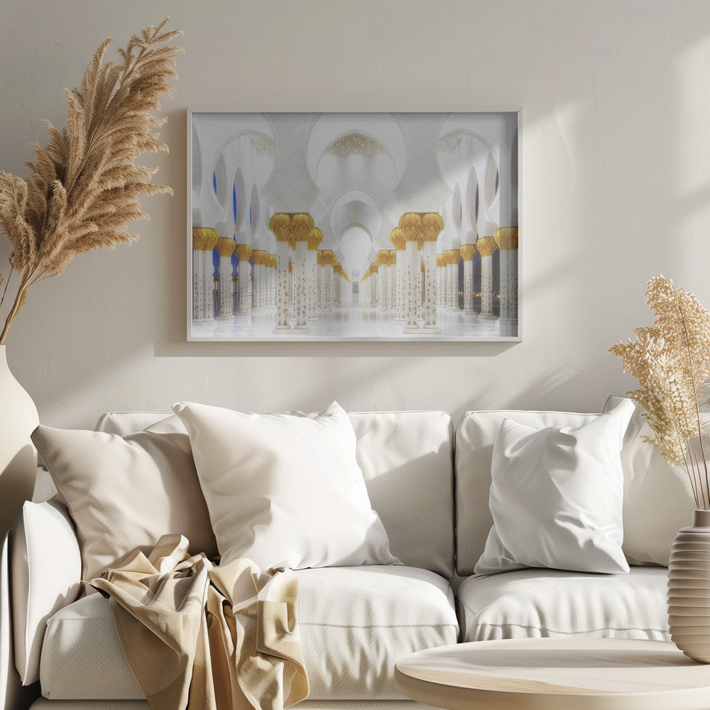 Weiß und Gold | Poster - Kunstdruck