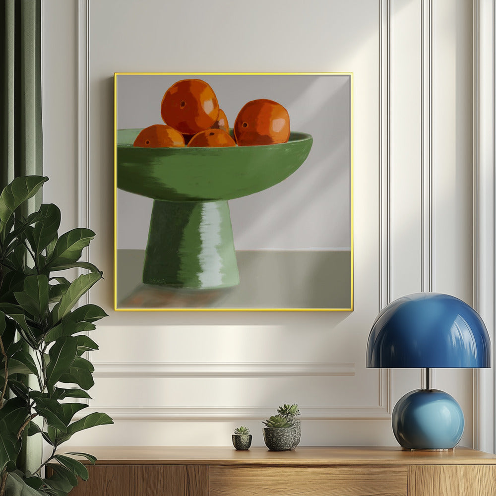 Mandarins in fruit bowl | Poster