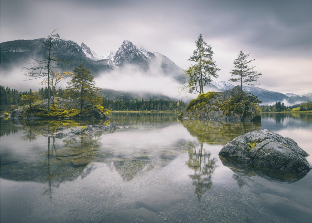 Mañana lluviosa en Hintersee (Baviera) | Papel Pintado Fotográfico