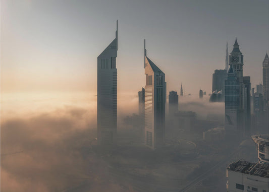 Bloqueo por niebla en la Ciudad del Acero | Impresiones en Lienzo