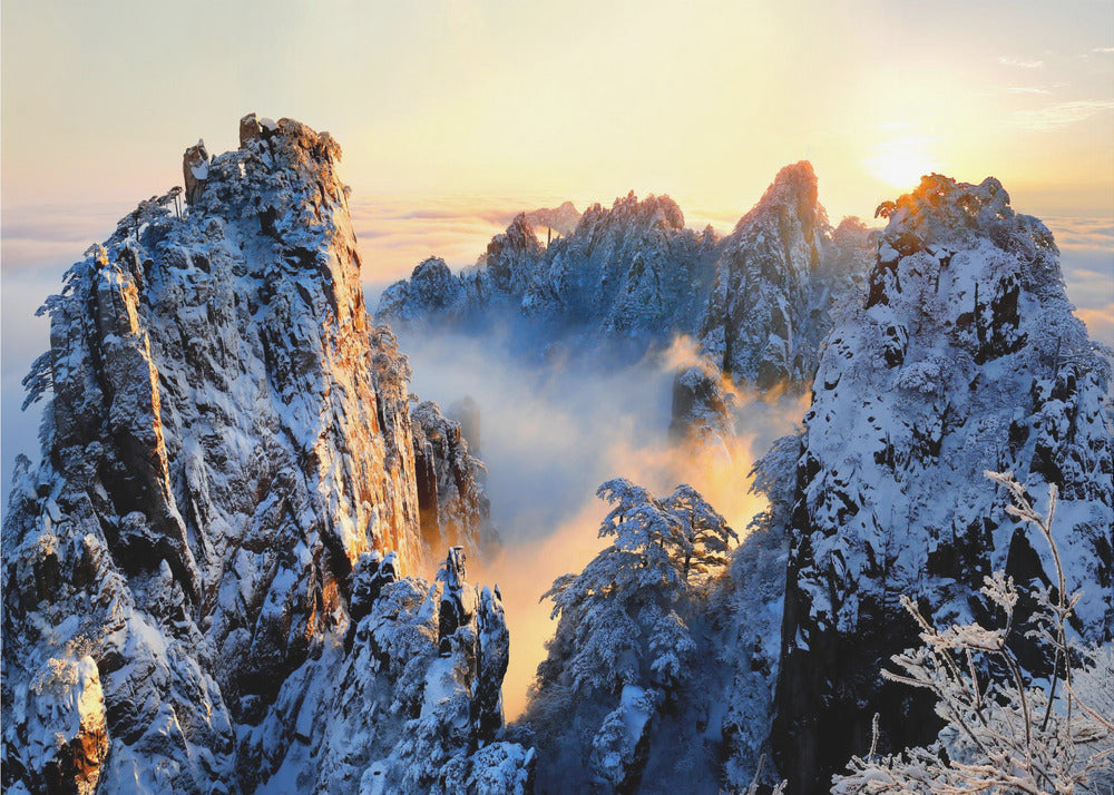 Amanecer en el monte Huang Shan | Papel Pintado Fotográfico