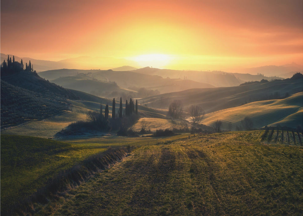 Val d'Orcia por la mañana | Papel Pintado Fotográfico