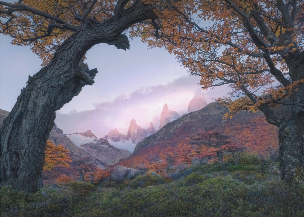 Coucher de soleil depuis la fenêtre | Papier Peint Photo