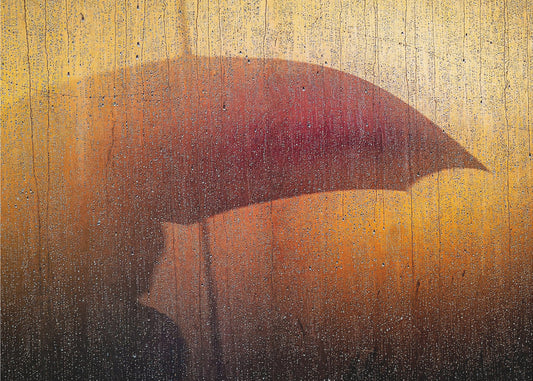 Muro metallico sotto la pioggia | Stampe su Tela