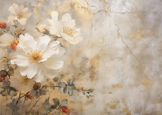 Fa Vintage Blomster 73 | Fototapeter