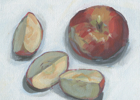 Geschnittener Apfel 8x10 | Leinwand