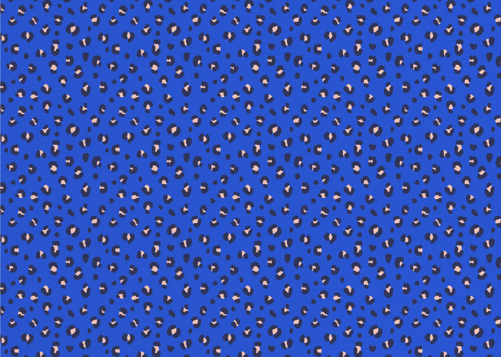 Motivo leopardato in blu e rosa (disegno del motivo) | Carta da Parati Fotografica