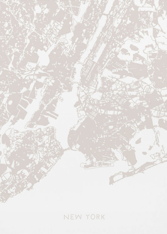 New York Karte | Leinwand-Bilder