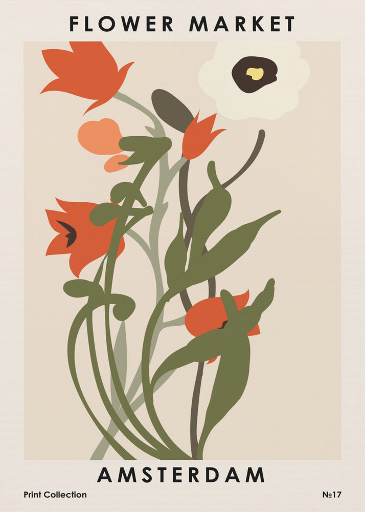 Marché aux fleurs d'Amsterdam | Tableaux sur Toile