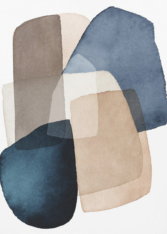 Blocs bleu-brun | Tableaux sur Toile