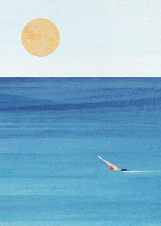 Nuoto in mare | Stampe su Tela