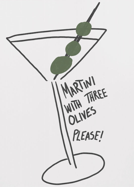 Martini Trío de Aceitunas | Impresiones en Lienzo