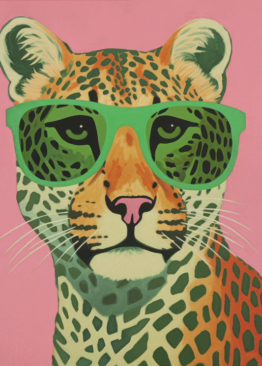 Leo con gafas | Impresiones en Lienzo