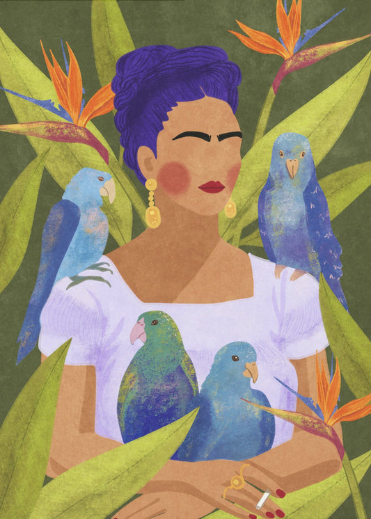 Frida und Vögel | Leinwand-Bilder