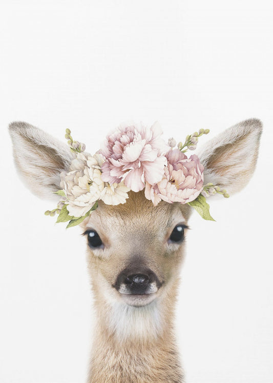 Blomsterbabyhjort | Lærredsbilleder
