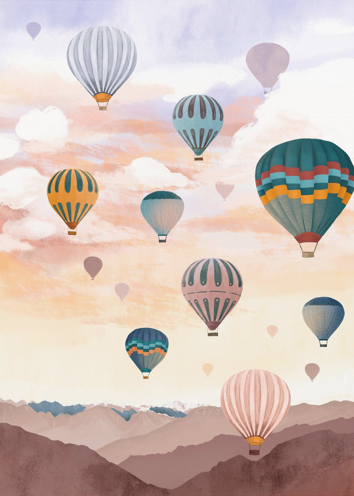 Cielo in mongolfiera | Stampe su Tela