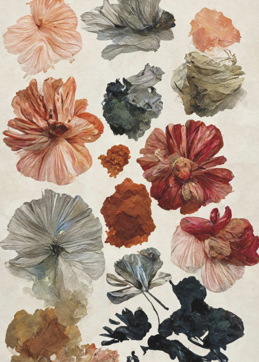 Colección de flores secas | Impresiones en Lienzo