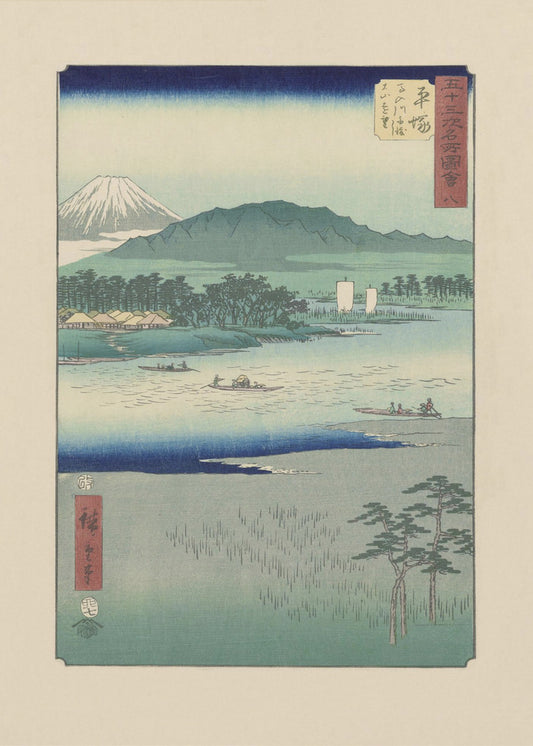 Autoroute fluviale par Utagawa Hiroshige | Tableaux sur Toile