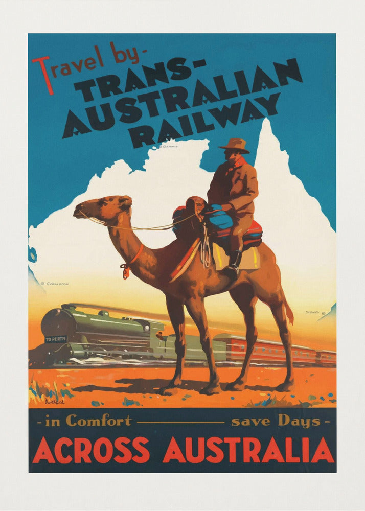 Transaustralische Eisenbahn Poster - Kunstdruck | Leinwand-Bilder