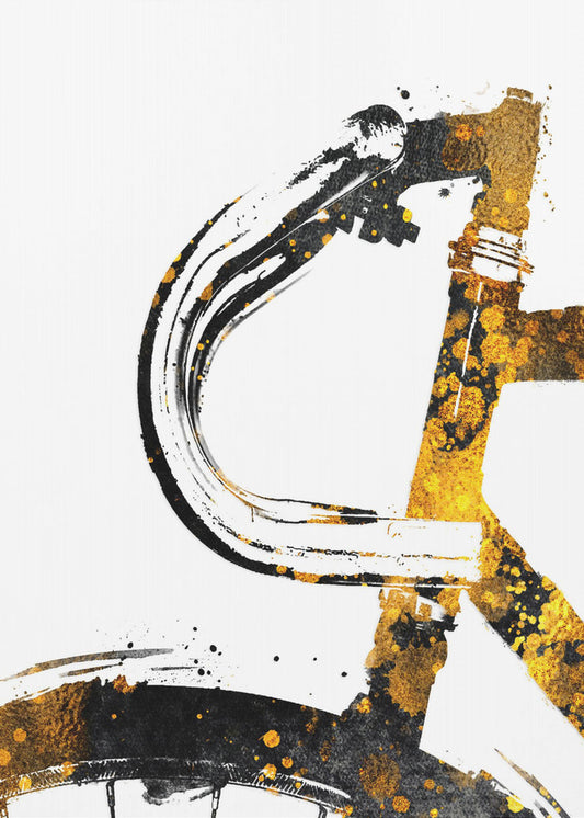 Cycling 1 gold and black | Poster