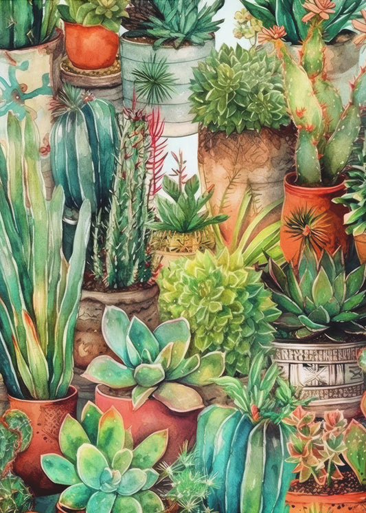 Succulents and cactus 13 POTTED FLORALS | Poster