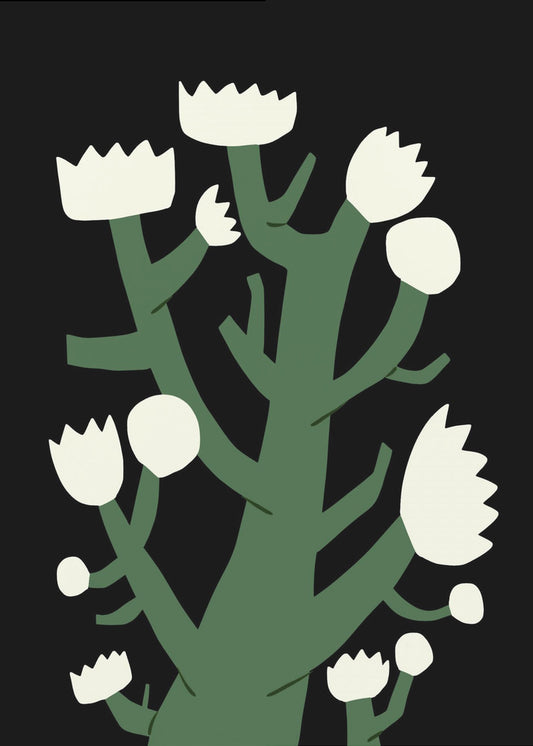 Nocturnal White Blossom | Poster