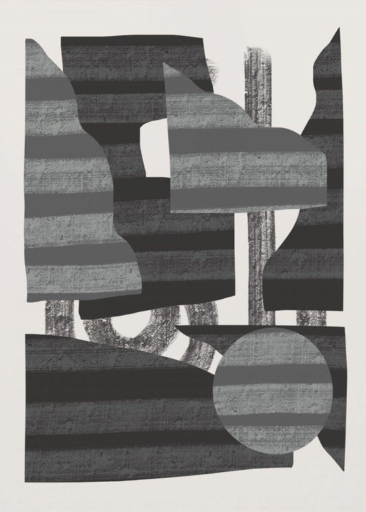 Abstract Stripe Minimal Collage 26 | Poster