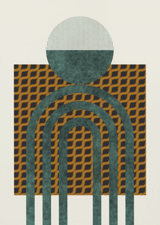 Textured Mid Century Composition 5 | Poster