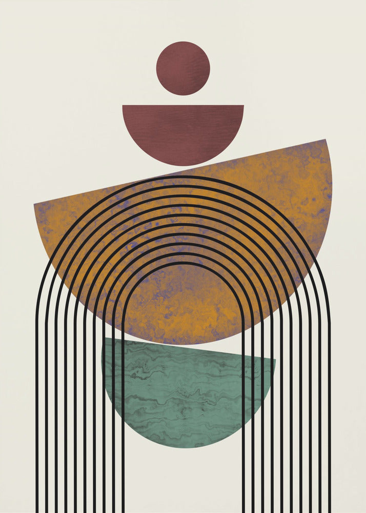 Textured Mid Century Composition | Poster