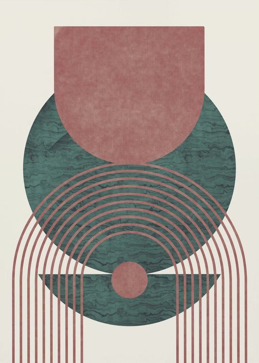 Akvamarin marmor geometrisk design | Lærredsbilleder