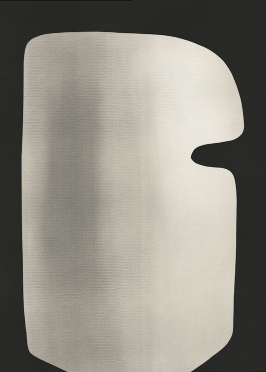 Abstract White Sculpture Mask | Poster